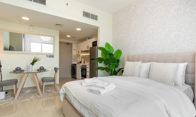 Dubai Production City Apartment | Upgraded Peaceful Studio at IMPZ
