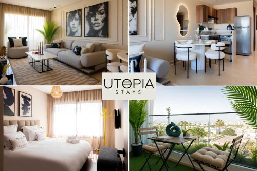 Anfa Apartment | Utopia Stays - Terrasse avec Vue sur la Riviera
