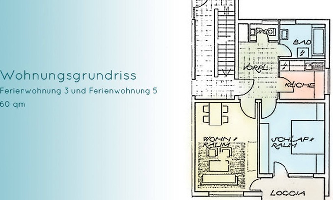 Langenargen Apartment | Vacation apartment no. 3, 60 sqm, 1 bedroom, max. 4 persons