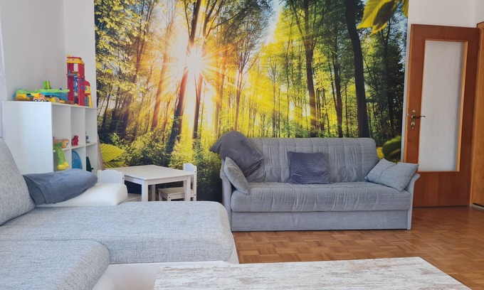 Frauenau Apartment | Vacation apartment Lusen on the ground floor for up to 5 people with a fantastic mountain view