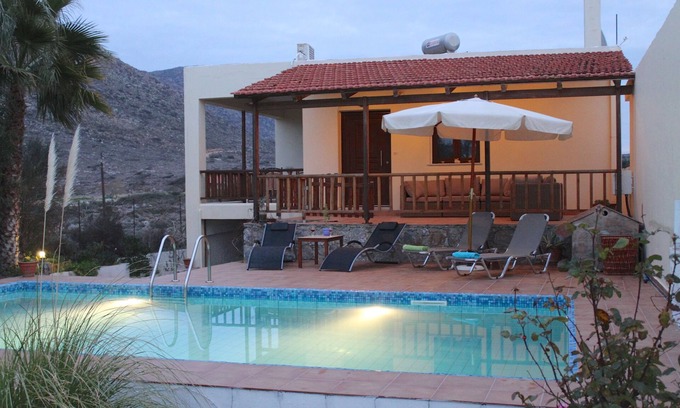 Stavros Villa | Vacation Home in Chania,private Pool beachfront , it is consisted of 2 houses.