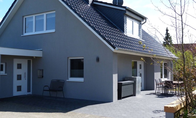 Behrensdorf House | Vacation on a natural beach for up to 10 people with a large terrace