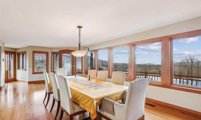 Stowe Hollow House | Valley View: 5 br, huge deck, pond, fireplace, woodstove, a/c