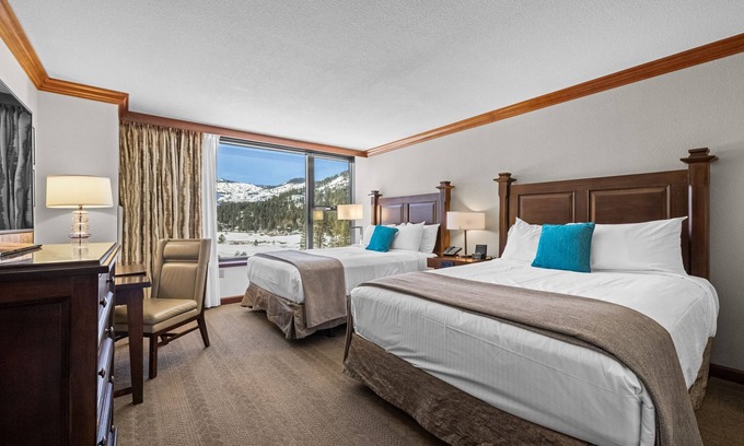 Olympic Valley Condo | Valley-view hotel studio with pool, hot tub, golf & other resort amenities