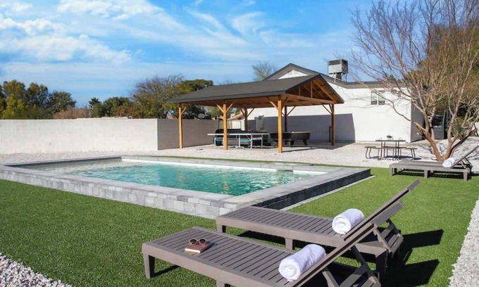 North Las Vegas House | Vegas Retreat: Pool, Pickleball & Local Charm!