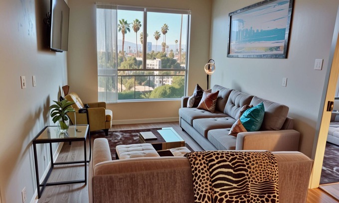 Pico-Union Hotel | Vibrant 3BR Apart-Hotel Spacious Comfort in Central Los Angeles