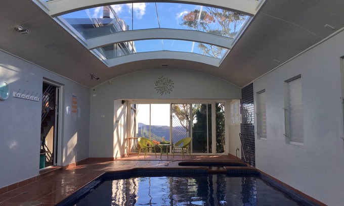 Wentworth Falls House | View 21 - Amazing view with indoor heated swimming pool and spa