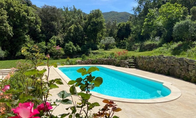 Sorede Villa | Villa 12-15 pers, mountain view, private pool, WiFi, calm, 15 min from the beach