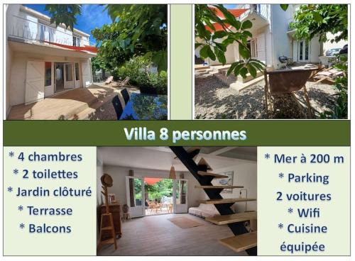Saint-Pierre-la-Mer House | Villa 8 pers, 4 ch, jardin, clim 200m de la plage