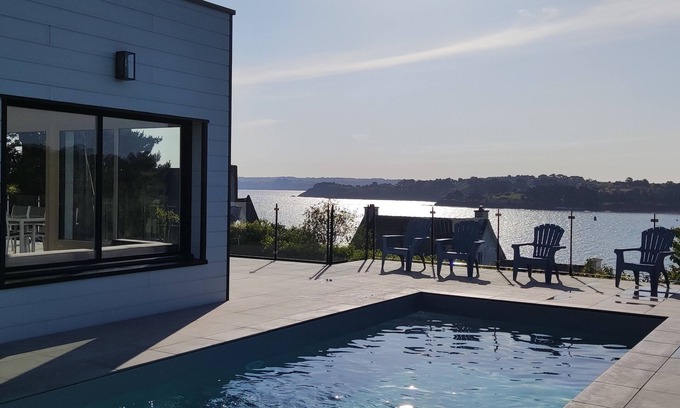 Locquirec Villa | Villa 8 persons Exceptional Sea View, Heated swimming pool + spa, Beach at 250m