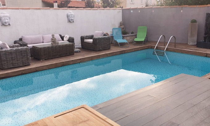 Saint-Nazaire Villa | Villa 8p piscine +spa + climatisation proche des plages