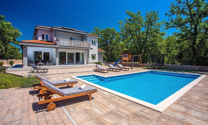 Podbablje Villa | VILLA ANDREA, 5 bedrooms, 50 sqm private pool, a fun zone, PRO 9 Pool table