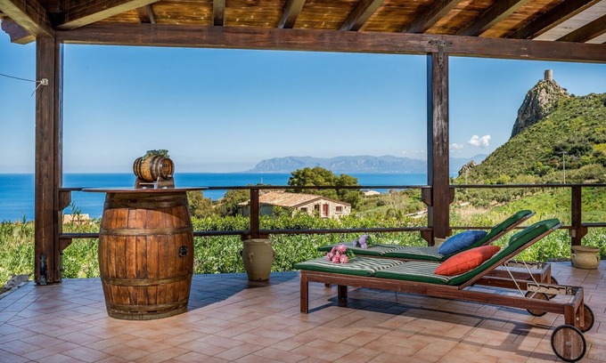 Scopello Villa | Villa Anna with sea view of the Zingaro reserve