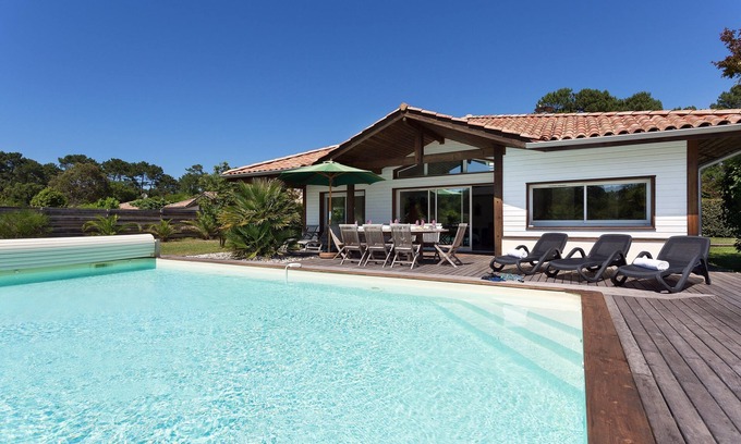 Moliets-et-Maa Villa | Villa avec Piscine Privée | Proche du Golf