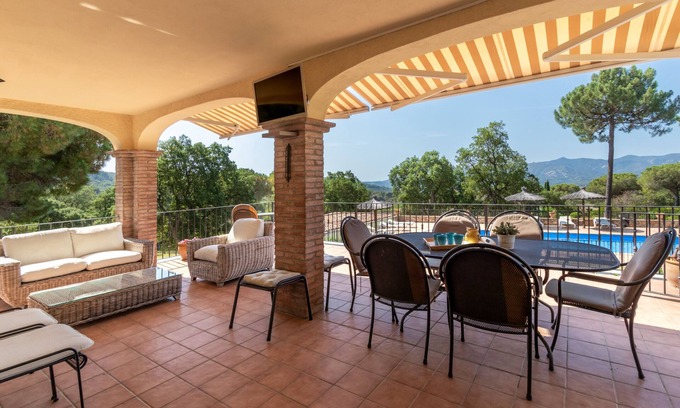 Santa Cristina de Aro Villa | Villa 'Bell Lloc St Cristina Dar' with Mountain View, Private Pool and Wi-Fi