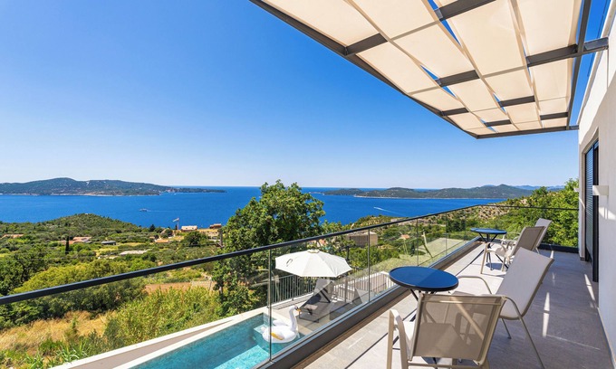 Brsecine Villa | Villa Blue Sunset - Stunning Sea View Villa with Pool near Dubrovnik