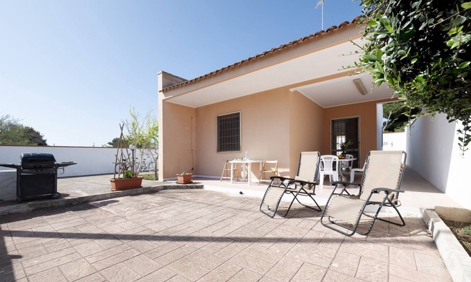Torre Specchia Ruggeri Villa | Villa 'Camilla' with Private Terrace, Private Garden and Air Conditioning