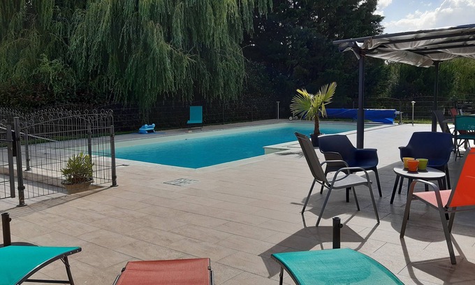 Sorigny Villa | Villa Cap-les Engreffieres 6 CH - 15 Pers Piscine - Superbe Terrasse 200 m2