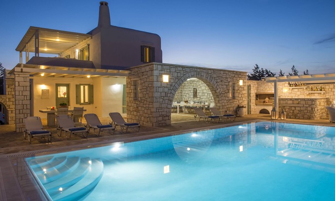 Aliki Villa | Villa Dionysos - villa with sea view,outdoor pool,bar and barbecue!