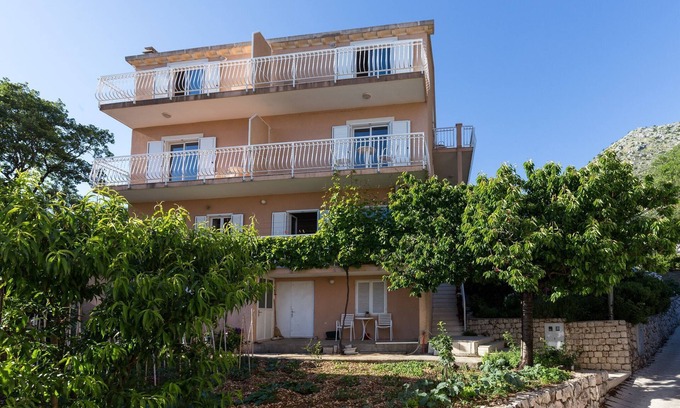 Plat Apartment | Villa Dubravka - Premium One Bedroom Apartment with Balcony and Sea View (Apartman 5)