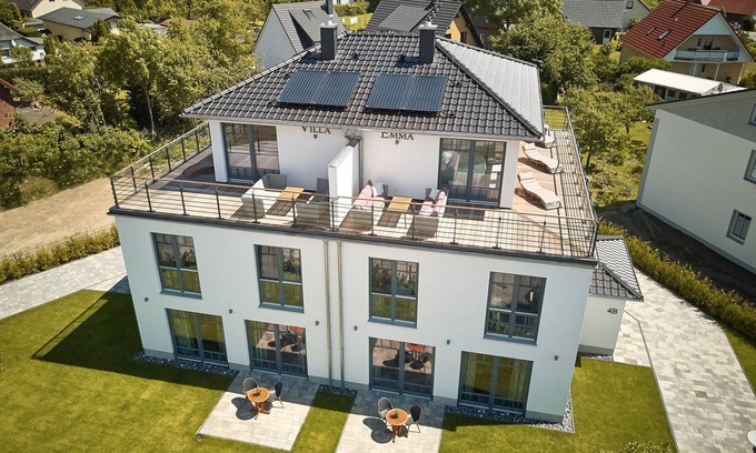 Sellin Villa | VILLA EMMA 4A- luxury with sauna, whirlpool, fireplace, view, for 8 pers.+ Babybet