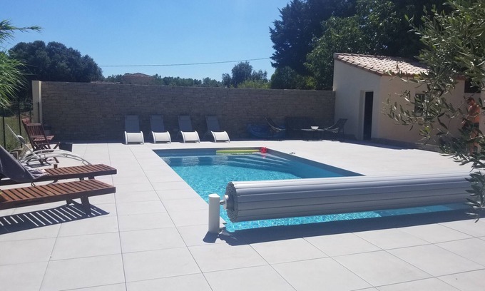 Saint-Quentin-la-Poterie Villa | Villa with heated pool 5 min from Uzès - Ideal for family vacations