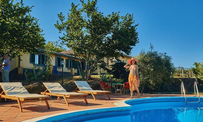 Sant'Alfio Villa | Villa Gialla - Villa with private pool and fantastic sea view and Etna volcano.
