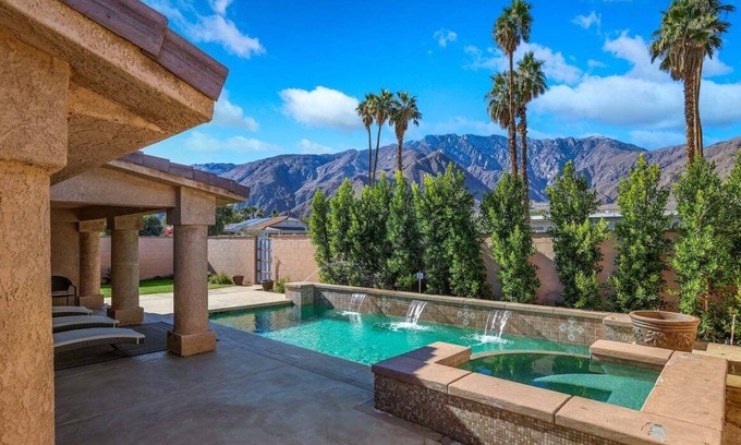 Racquet Club West House | Villa Grand Prix - Sun-Drenched Poolside Bliss & Exclusive Courtyard