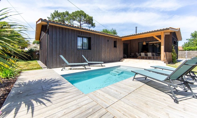 Ares Villa | Villa Javal à Ares avec piscine chauffée (du 01/05 au 15/10) et à 2 pas du Bassin