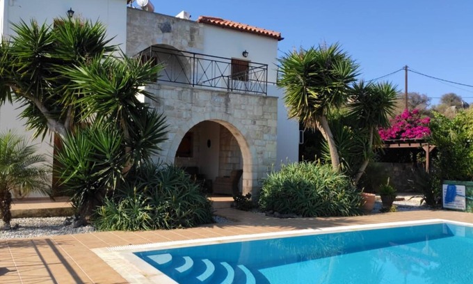Kefalas Villa | Villa Kristina, Luxury villa, sea view, private pool, outdoor kitchen/living