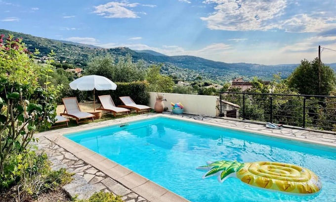 Le Tignet Villa | Villa Le Clef des Champs - Spectacular View