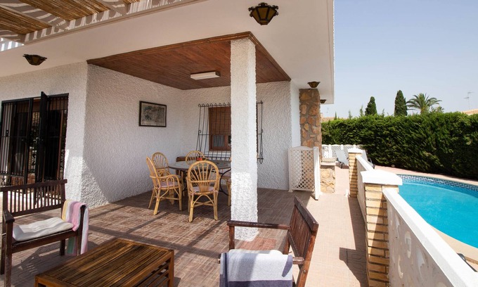 Orihuela Costa Ski Chalet | Villa Mercedes: family friendly villa, private pool and garden