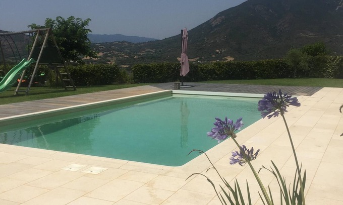 Eccica-Suarella House | Villa near the beach, all comfort, sea view, swimming pool, air conditioning.