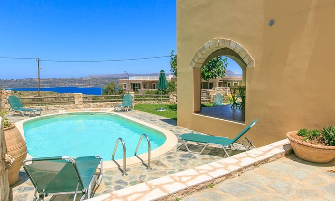 Megala Chorafia Villa | Villa Neria: Large Private Pool, Sea Views, A/C, WiFi