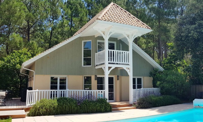 Lacanau-Ocean Villa | Villa No. 8 Eden Club, 3 bedroom private heated pool wi fi
