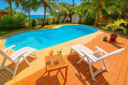 Bourg-Murat Villa | Villa O'rizon Bleu - Piscine XXL et vue mer panoramique sur St Gilles les Bains