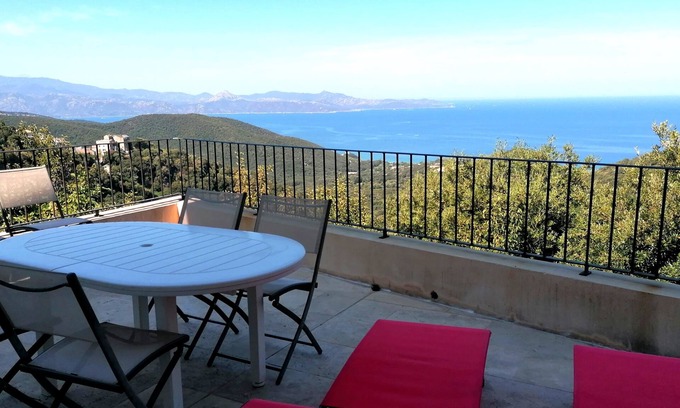 Farinole Villa | Villa panoramic sea Gulf St Florent