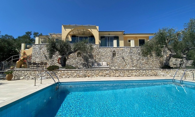 Magazia Villa | Villa Rosemary - 2 bed villa with infinity pool, extensive terraces & sea view.