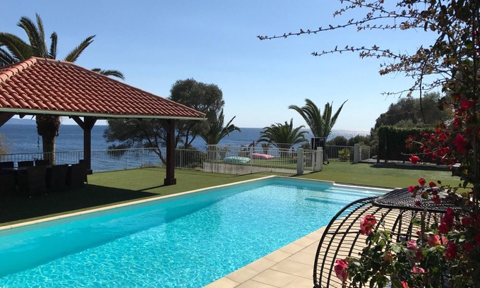 Cargese Villa | Villa stocking. Feet in the water! Superb sea view- Private pool- Jacuzzi