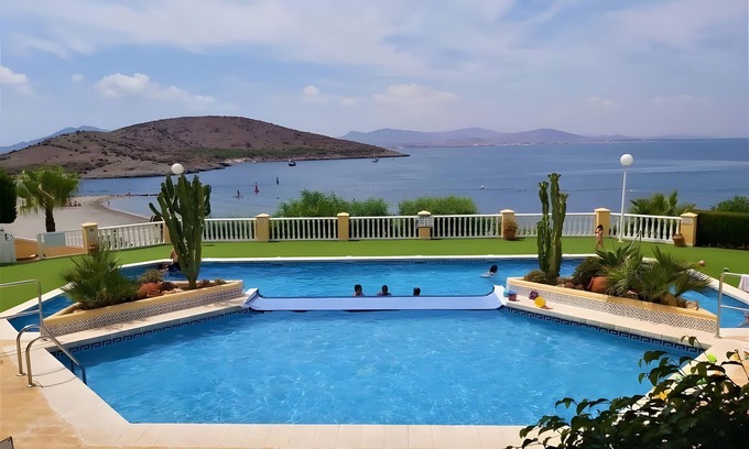 Diputacion de Rincon de San Gines Villa | Villa 'Urbanización Villas Romanas' with Sea View, Shared Pool and Air Conditioning