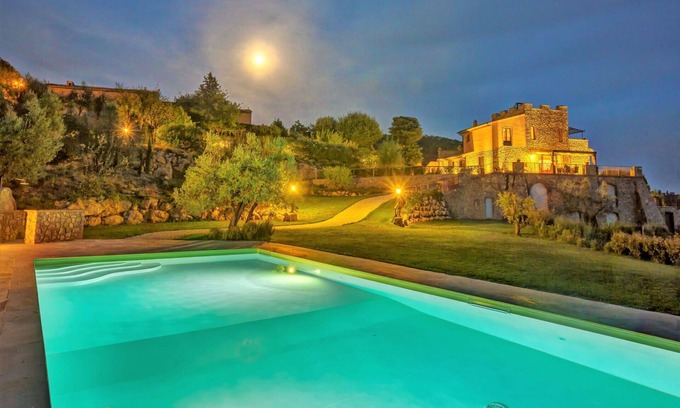 Montaione Villa | Villa with A/C, private pool, internet, TV, patio, panoramic view, parking, close to San Gimignano