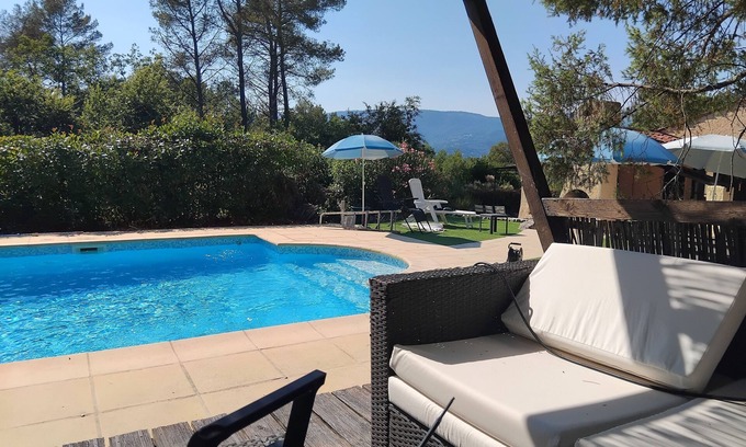 Tourrettes Villa | Villa with large private pool and stunning views of hillside villages sleeps 8n
