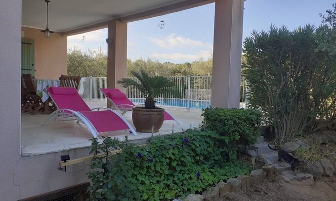 Caremeau Villa | VILLA WITH POOL is located in a quiet olive grove