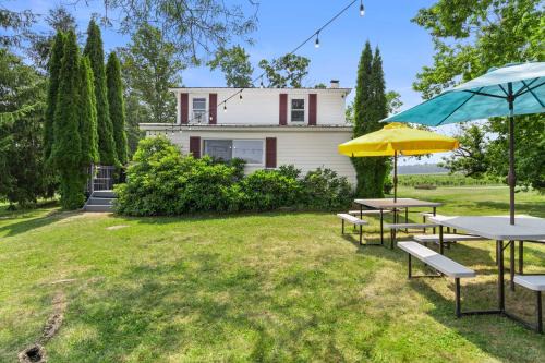 Hammondsport House | Vineyard View Farmhouse Fire Pit Game Room