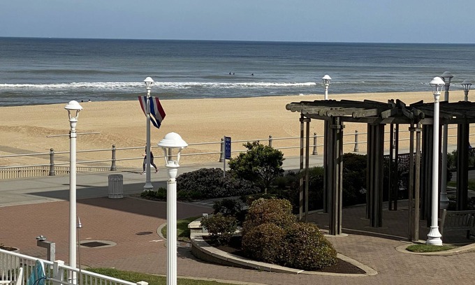 Virginia Beach Apartment | Virginia Beach Oceanfront Studio, Boardwalk, Balcony, Beach, Pool