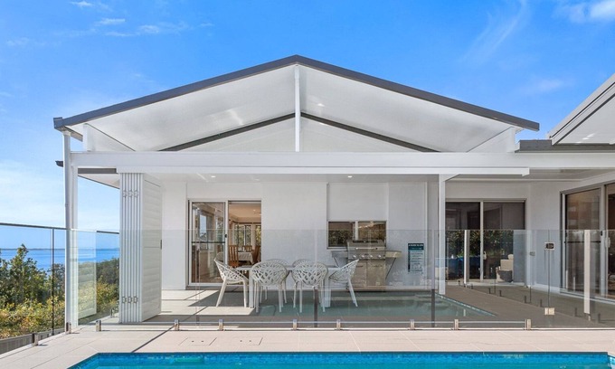 Corlette House | Vista Port Stephens - Luxurious Coastal Retreat with Heated Pool.