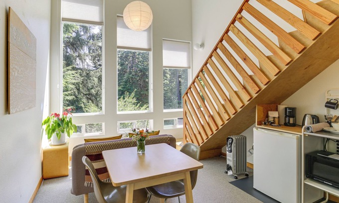 Seal Rock Apartment | Walk to Ocean! Forested Oregon Coast Getaway