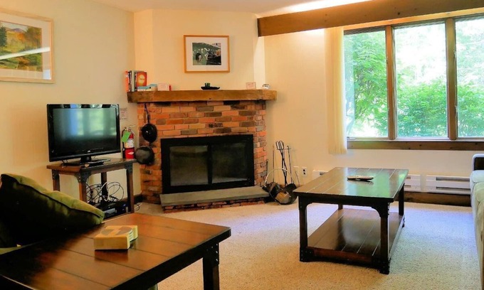 Bromley Mountain Condo | Walkout this trailside, Bromley's Bower House condo