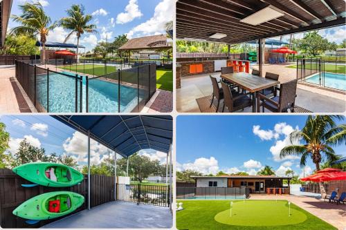 Miami Gardens House | Waterfront 3BR with Pool Tiki Hut & Mini Golf