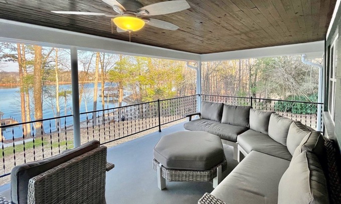 Lavonia House | Waterfront home for 12: pets welcome, covered deck, boat slip, beach area, grill